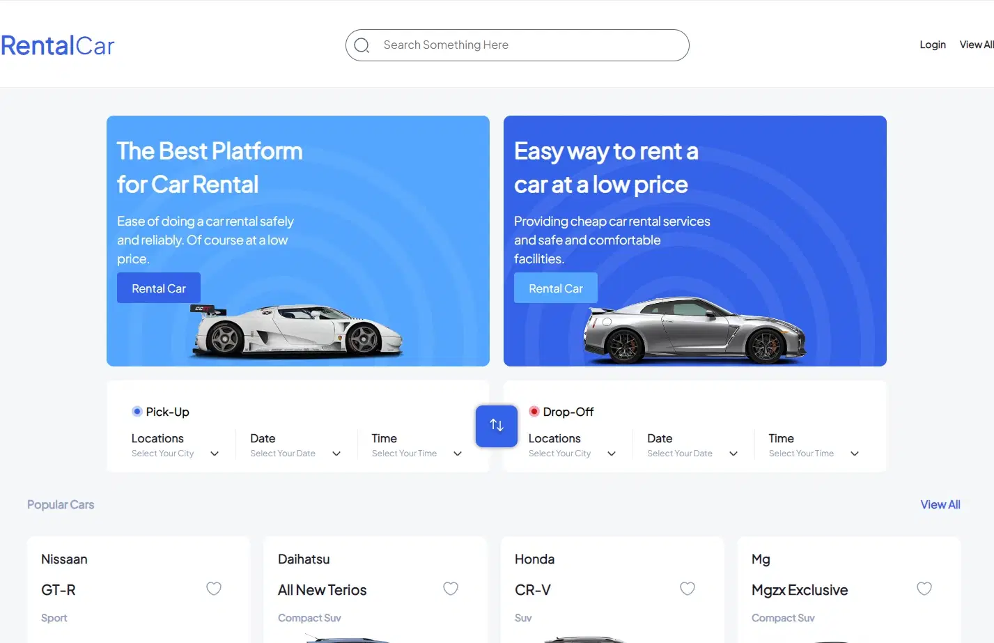 Rental Car project screenshot
