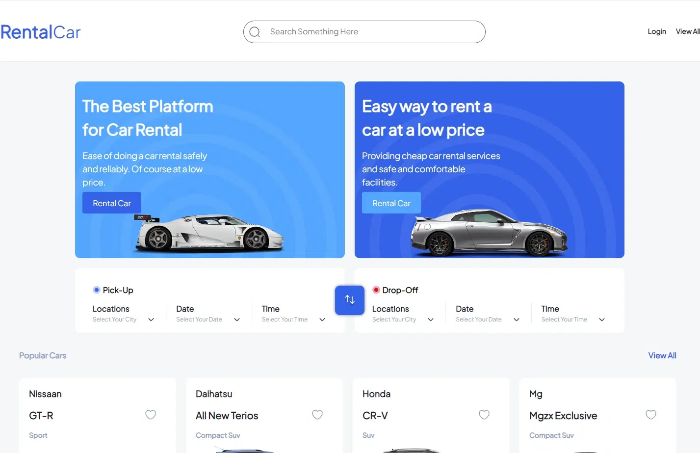 Rental Car project screenshot